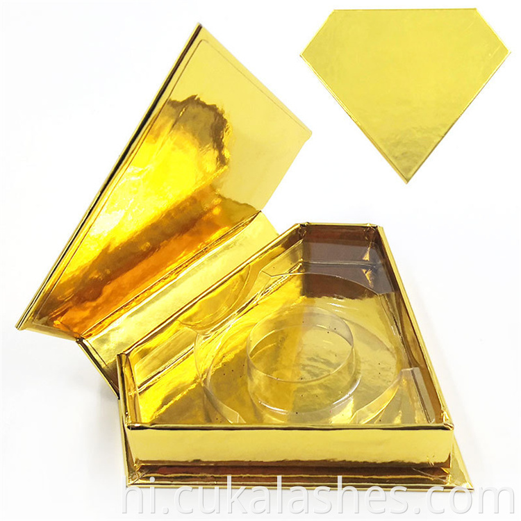 gold eyelash box